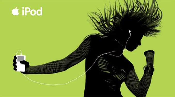 Silhouette advertisement for Apple iPod