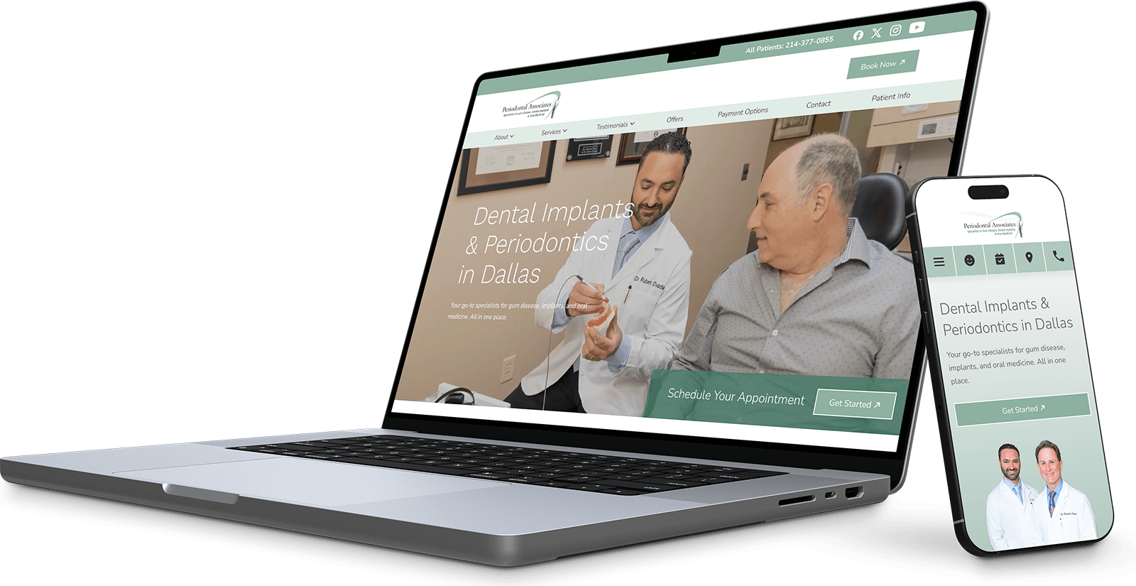 Ovadia website on desktop and mobile