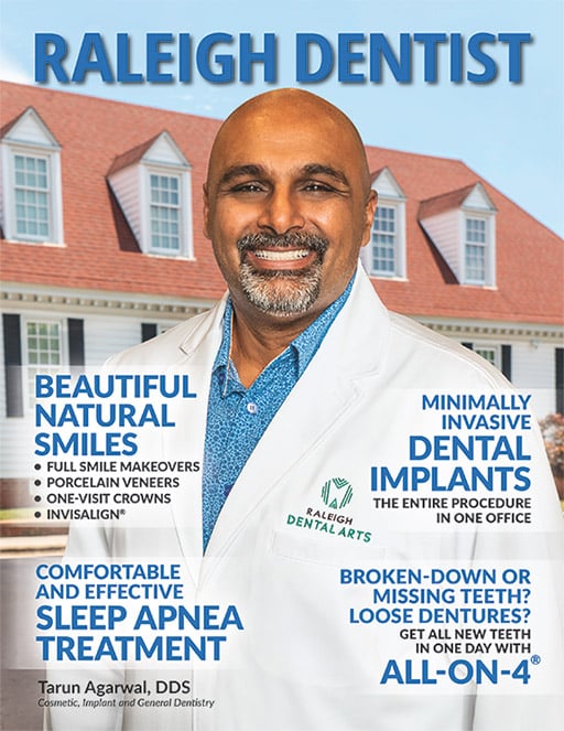 Cover of Raleigh Dentist magazine featuring Dr. Tarun Agarwal