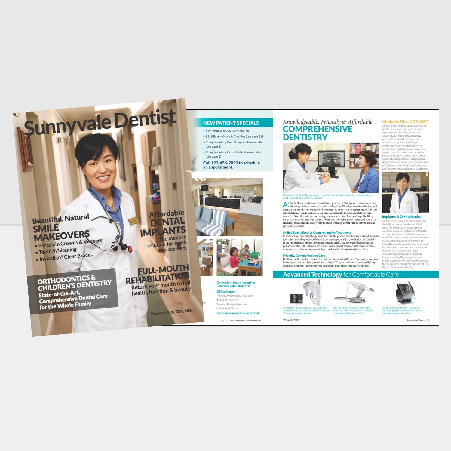 Mockup of a dental magazine created by Gilleard Marketing for effective marketing for prosthodontists.