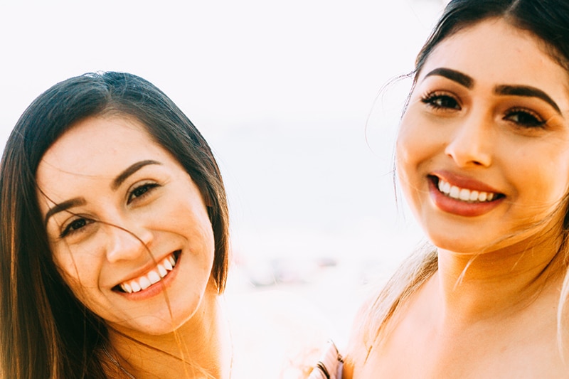 Two women with nice smiles