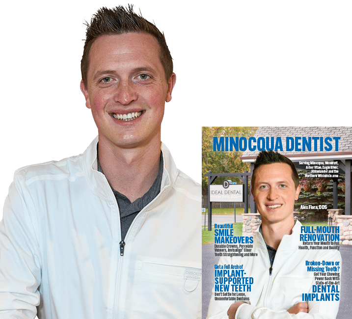 A portrait of Dr. Alex Flora of Minocqua, WI with his magazine cover